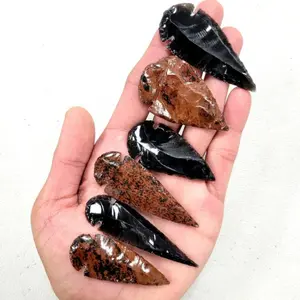 Obsidian Arrowheads Crystal Stone Spear Head Points Bulk Lot 2" to 3"