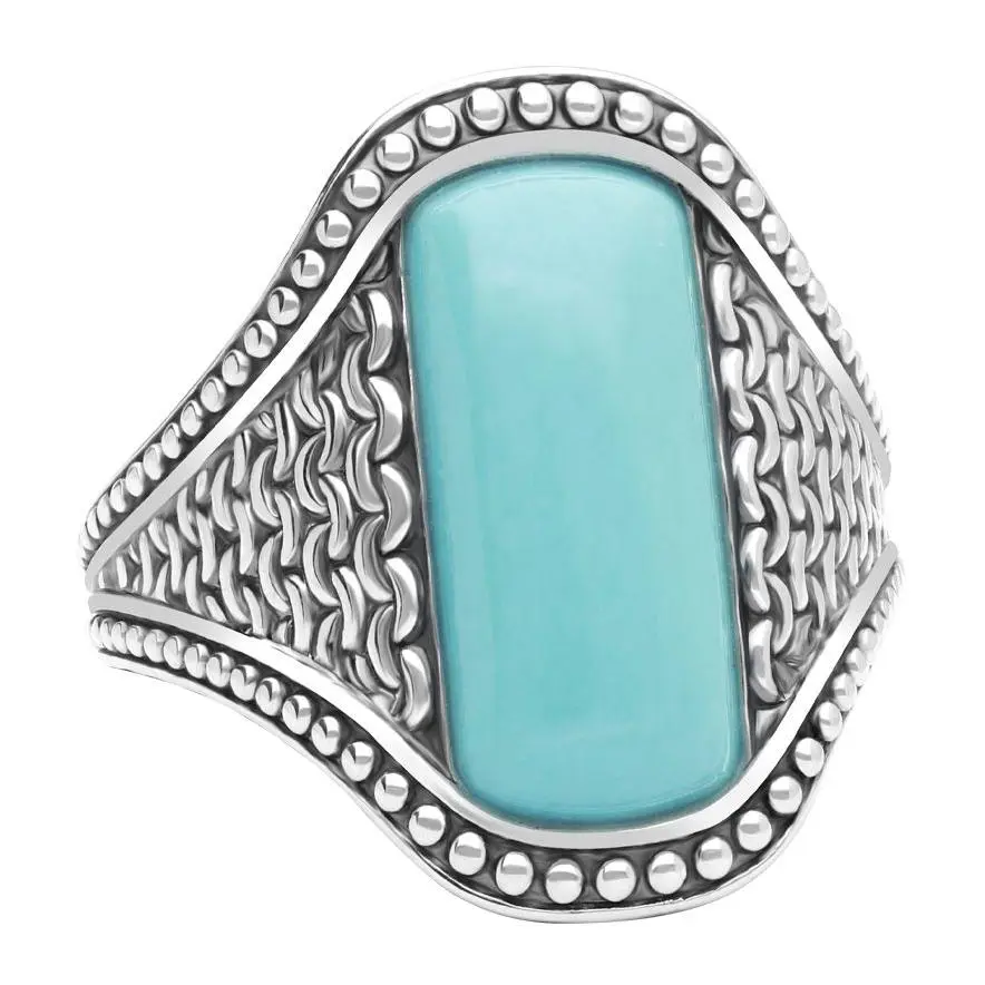 Tiffany Kay Studio Sterling Silver Turquoise North South Ring