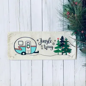 PANEL ONLY:  RECTANGLE Holiday Panel: Vintage, Winter, Jingle All The Way, Caravans, Wreath, Home Sweet Home, Home For The Holidays; CHRISTMAS CAMPER