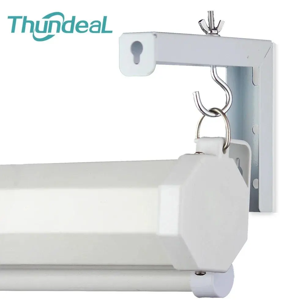 Universal Adjustable Projector Screen Mounting Hook Projection Screen Wall Hanging L-Bracket Movie Screen Curtain Mount Hook Kit Wall Mounted Bracket