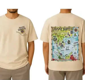 Jimmyy Buffettt Margaritaville T-shirt, Still Here Tour T-shirt, Unisex Heavy Cotton Tee with Special Spun Fibers for Printing Vividity & Sharpness - All Sizes Available for Fans