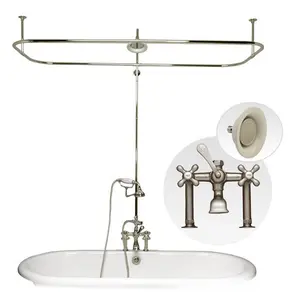 Clawfoot Tub Side Mount Shower Enclosure