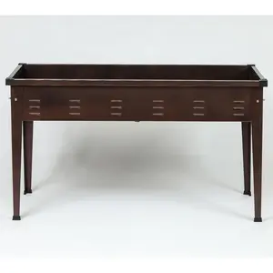 Luxen Home 39.5in Metal Rectangular Raised Gard en Planter