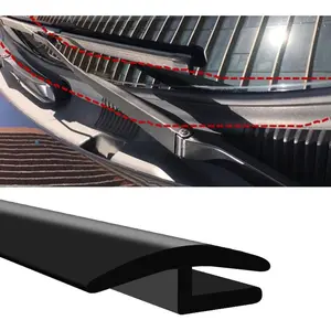 1.7M/ 5.6Ft Windshield Cowl Rubber Seal Strip, H-Shape Black Molding Trim Strips for Most Cars Trucks SUVs