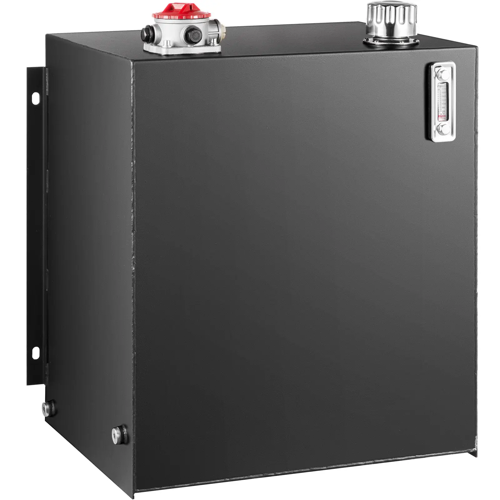 VEVOR 25Gal Hydraulic Oil Tank Heavy Duty Steel Reservoir with Strainer Temp Gauge Filter Breather Cap for Tractors Trucks 95Liter Capacity
