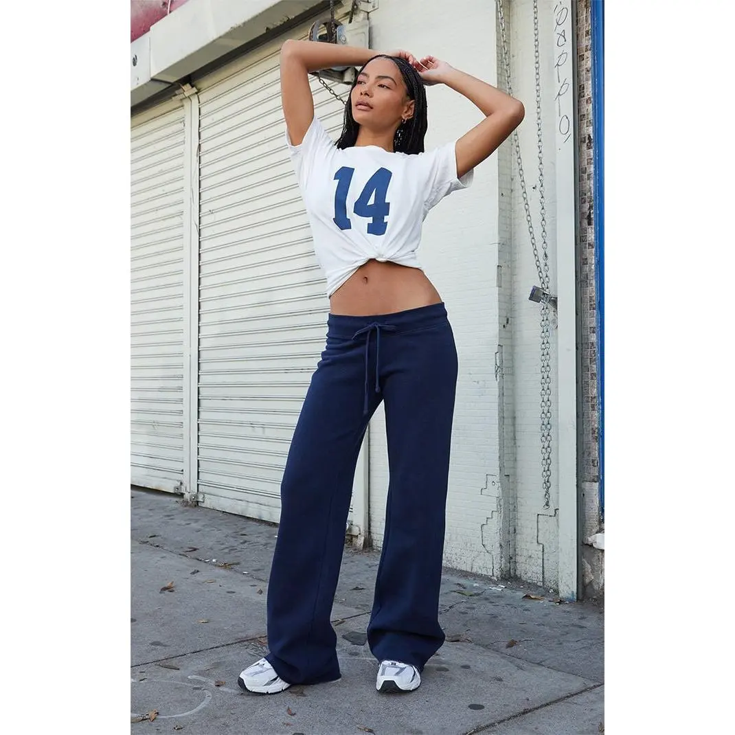 John Galt Women's Navy Hilary Yoga Baggy Sweatpants