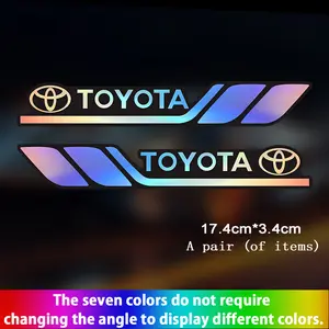 Suitable for TOYOTA car stickers, triangular window decals, side window decals, personalized creative car body decorations, decals, laser reflective stickers