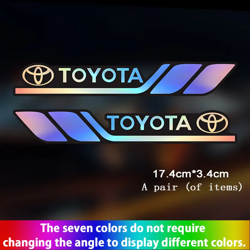 Suitable for TOYOTA car stickers, triangular window decals, side window decals, personalized creative car body decorations, decals, laser reflective stickers