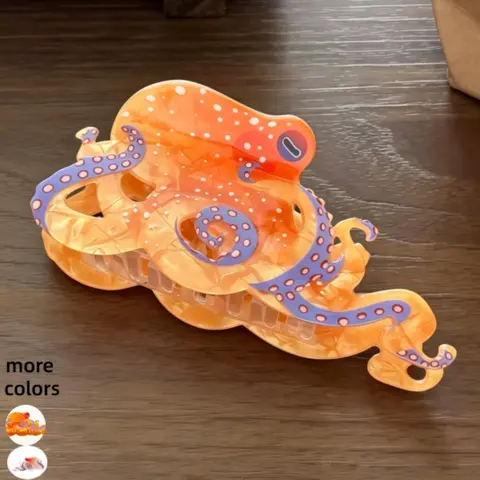 Cute Octopus Claw Clip, Novelty Strong-Hold Hair Accessory for Beach, Parties, and Daily Wear, Fun Ocean Animal Hair Clip for Women and Girls, Fun Hair Clips