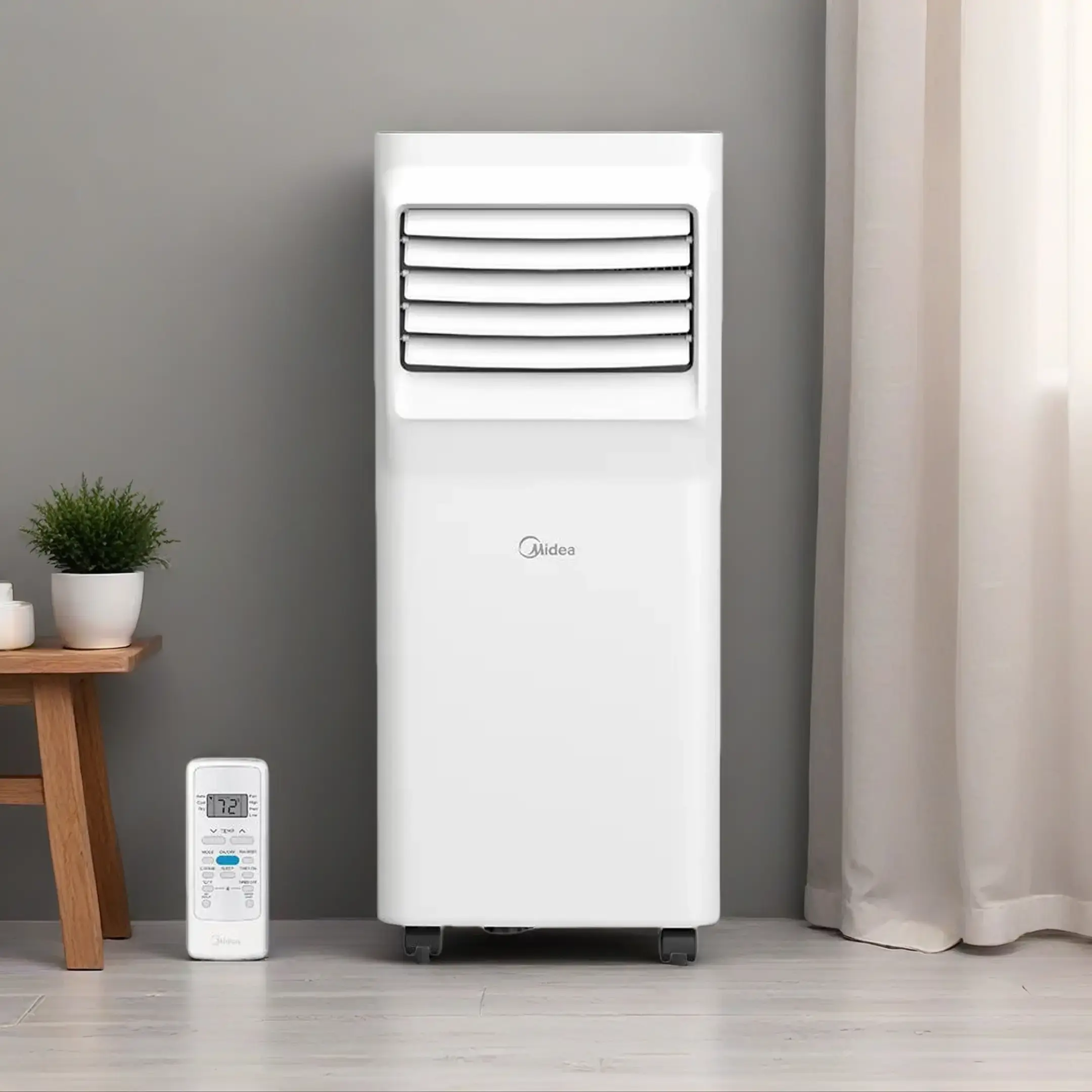 Like New Midea 3-in-1 Portable Air Conditioner - Cools/Dehumidifies/Ventilates | Washable Filter | Easy Install w/ Hardware | Lightweight for Room-to-Room | Refurbished AC Unit porta