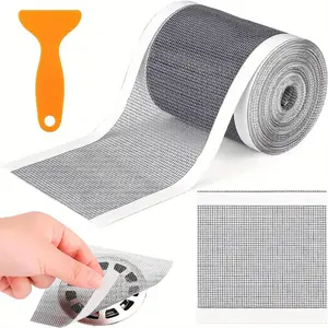 1 Roll 5M Long Premium Polyester Shower Drain Hair Catcher - Self-Adhesive, Easy-to-Clean, Disposable Mesh Sink Strainer Filter for Bathroom Floors - Cutable, Waterproof, and Mildew-Resistant