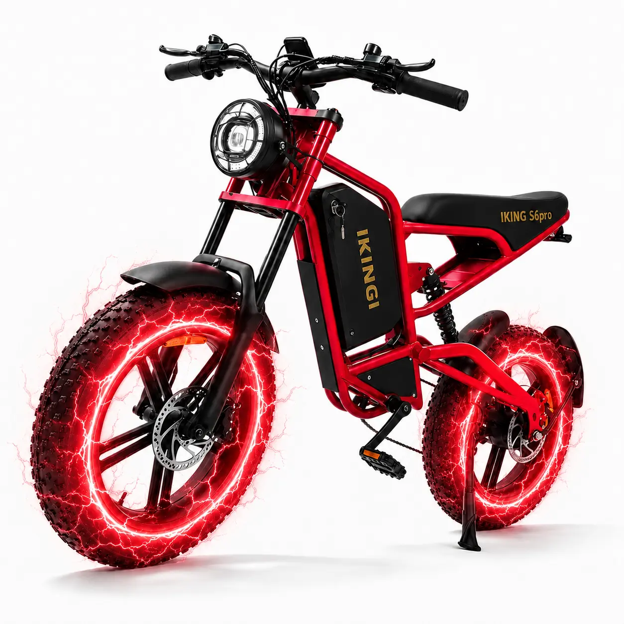 Adult Retro-Style Electric Bike, 1500W Peak Power, 60V 22Ah Battery, Up to 28 MPH, 40-55 Mi Range, 20x4.0 Fat Tires, Front & Rear Hydraulic Disc Brakes, UL 2849 Certified Cycling Leisure Equipment