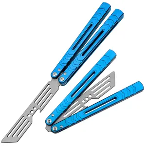 Aluminum Butterfly Trainer, Flip Tool, Cool Hand Tool Toy, High Quality BALISONG METAL BUTTERFLY Trainer LG05