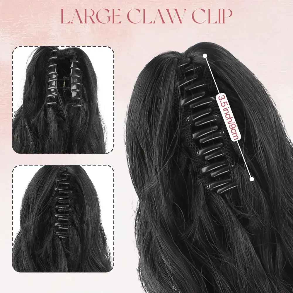 24 Inch Ponytail Extension Claw Clip on Ponytail Extensions  display picture 3