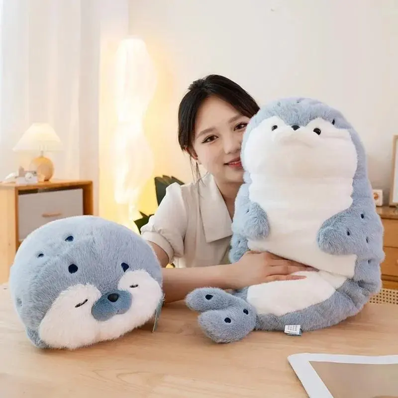 40CM New Seal Plush Toy Soft Pillow Lifelike Stuffed Marine Life Sea Otter Soft Doll Simulation Seal Cushion Christmas Birthday Gift