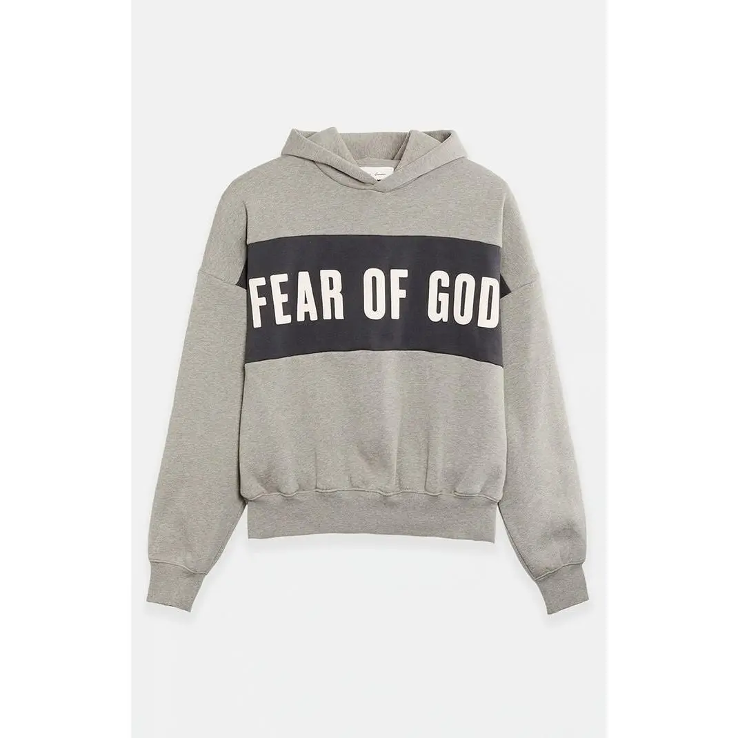 Fear of God ESSENTIALS Men's Seal Paneled Cropped Relaxed Hoodie