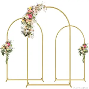 Backdrop Stand Metal Balloon Arch Stand 6.6ft / 7.2ft Wedding Arch Garden Arbors Background for Wedding Baby Shower BirthdayC31EasyWearStudio