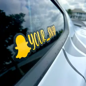 Carbon Fiber Decal for Snapchat | Social Media Name Personalized Vinyl Sticker | Instagram Tag | Car Decal | Custom Decal car sticker