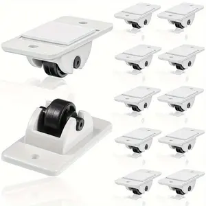 4pcs DIY Wheel Self-adhesive Wheel Small Foot Wheel Plastic Wheel Sticky Foot Wheel Paper Box Wheel Box Bottom Toy Car Storage Box Wheel