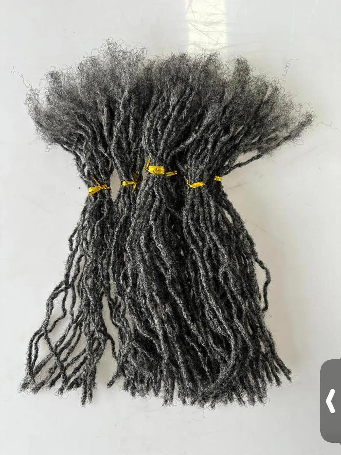 SALT AND PEPPER 8 INCH PRE-MADE MICROLOCS