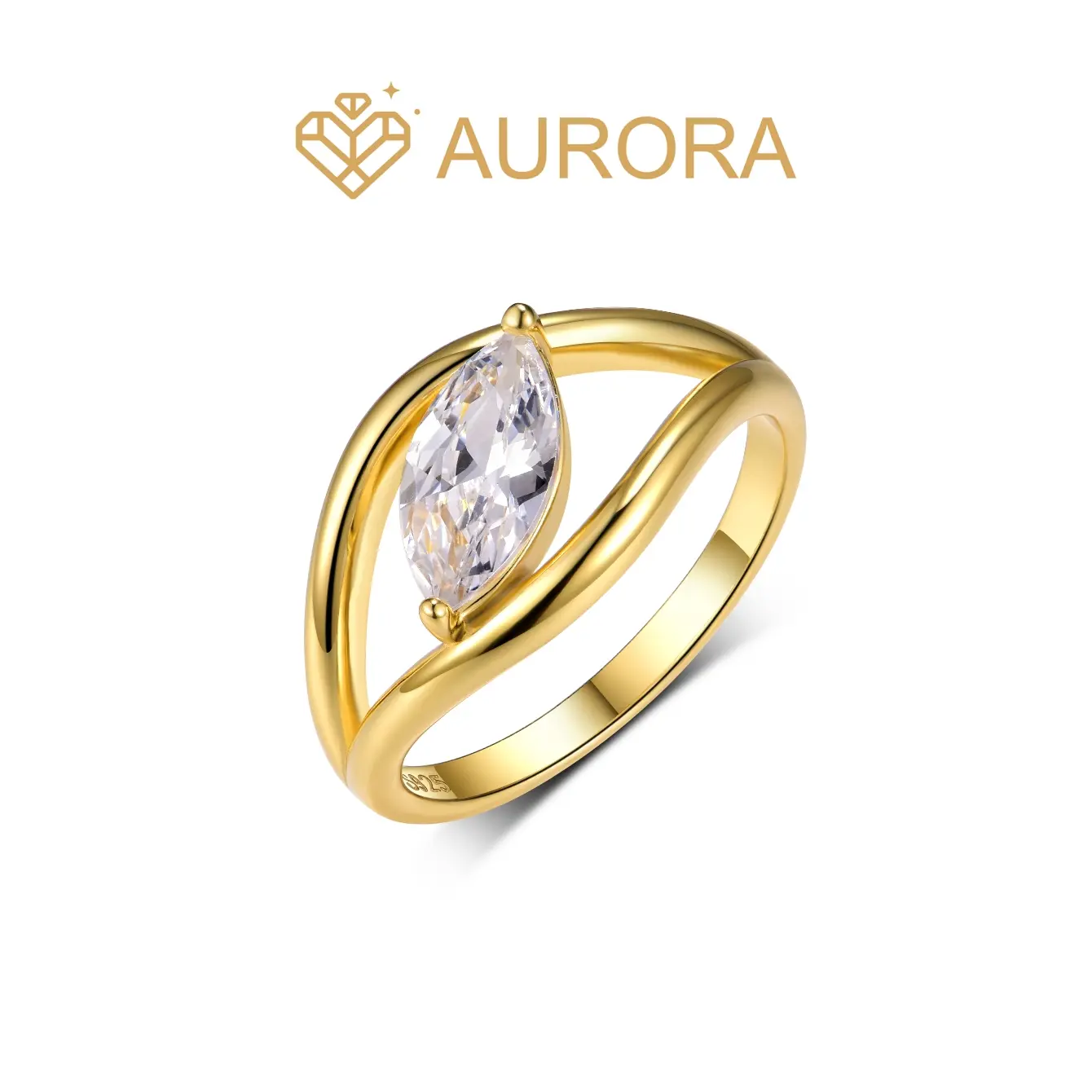 【#212 Eclipse Drop】Marquise Synthetic Moissanite Ring, Engagement Wedding Ring for Daily & Anniversary Jewelry Accessories, Engagement Wedding Rings