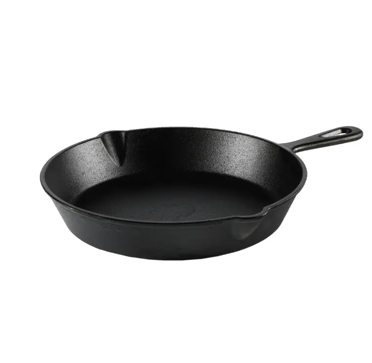 10.5 Inch Cast Iron Skillet with Handle - Black - Cookware, Pans Oil Nonstick