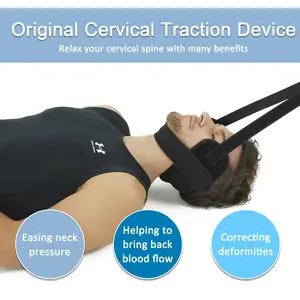 Double Pull Y-shaped Strap Chiropractic Decompression Traction Belt Stretching Fixed Suspension Neck Support Belt Chin Pad