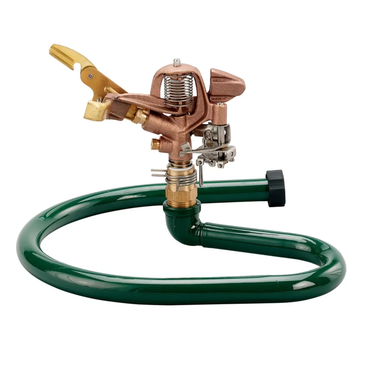 Orbit 7015346 Adjustable Brass Impact Head Mechanical Sprinkler Nozzle Watering Equipment for Lawn Watering, 3/4 in Connection, 2.9lb Weight, Metal Ring Base, Adjustable Spray, 6361 Sq. Ft. Full-Circle Coverage