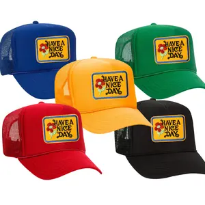 HAVE A NICE DAY - Embroidered Patch Trucker Hat (Multiple Colors)