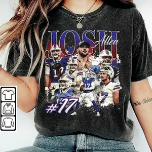 [Sale Up To 40%] Buffalo Football Shirt - Josh Allen Inspired Fan Tee, Unisex Vintage T-Shirt, Retro Hoodie or Sweater