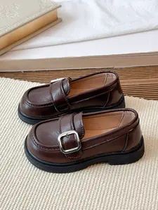 Girls' British Academy Style Small Leather Shoes, Perfect for Daily Wear, School Uniforms, and Festival Performances