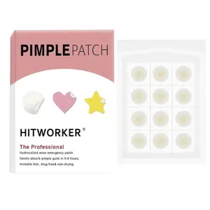 Hitworker Hydrocolloid Pimple Patches, Invisible Thin, 6-8 Hour Absorption, Drug-Free & Non-Drying, Spot Cover for Daily Use