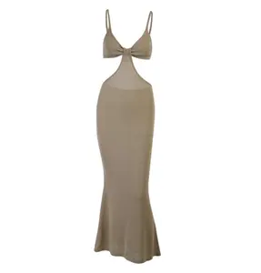 SpringSummer Amazon INS Sexy Elegant Sexy Strapless Dress Halter Dress