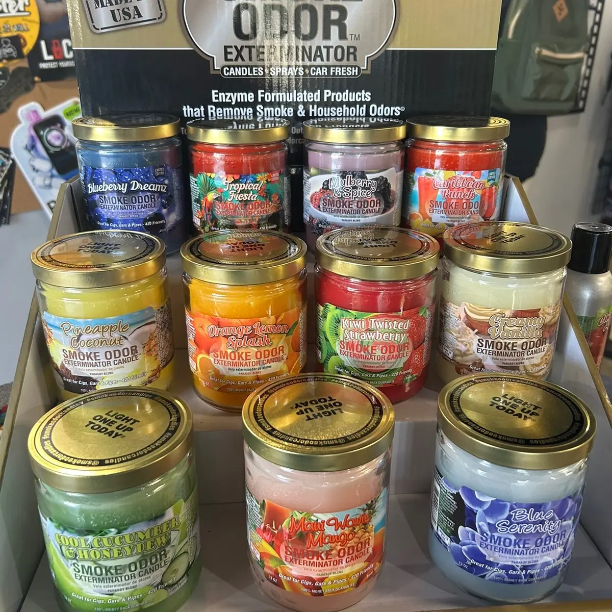Smoke Odor Exterminator Candle Long-lasting Jar Household Room Freshener Scent Pet Perfume bathroom spray Court of Luxurious Room ambiance home home cleansing home  essentials