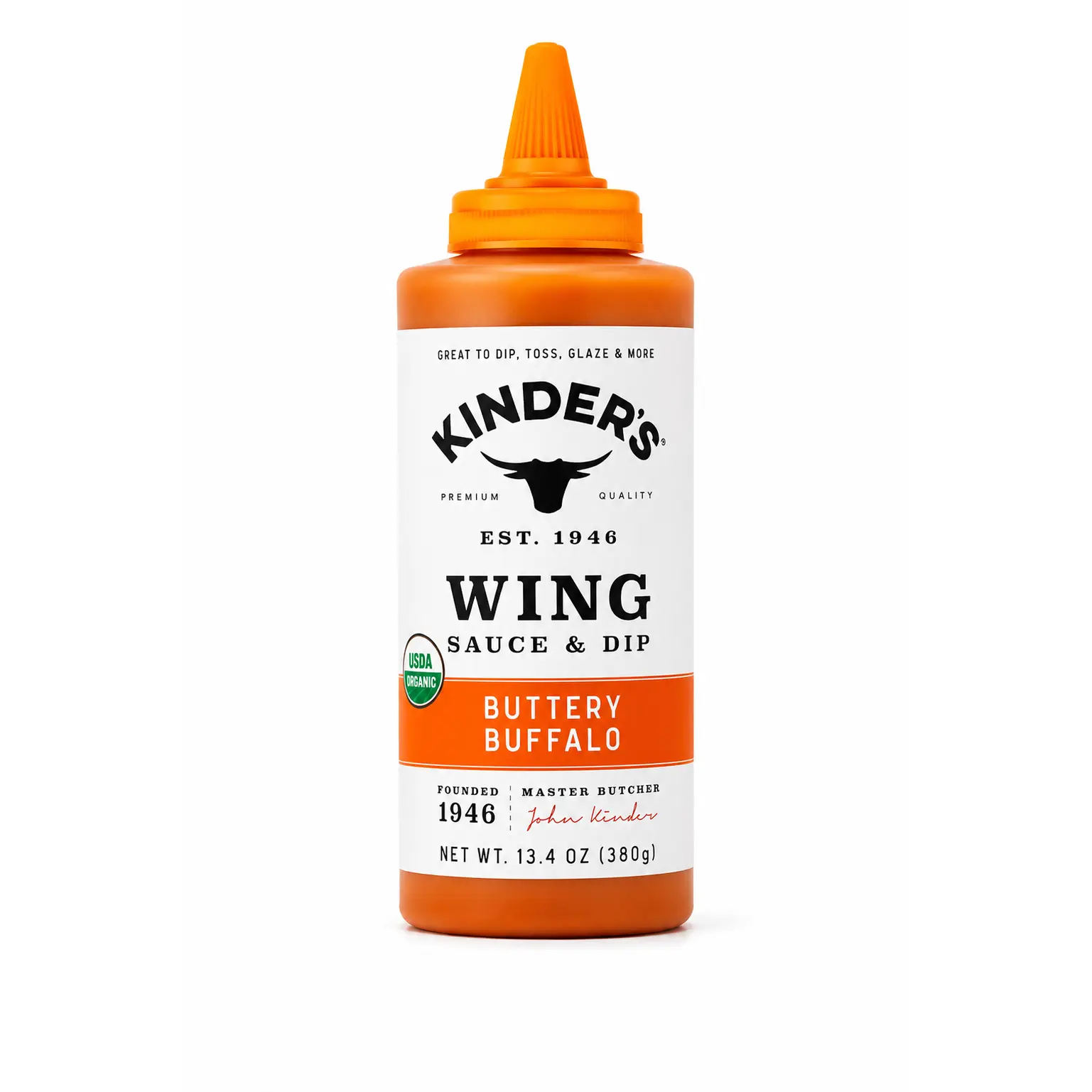Kinder's Buttery Buffalo Wing Sauce & Dip 13.4 oz (380g) - Perfect for Dip Toss Glaze and More
