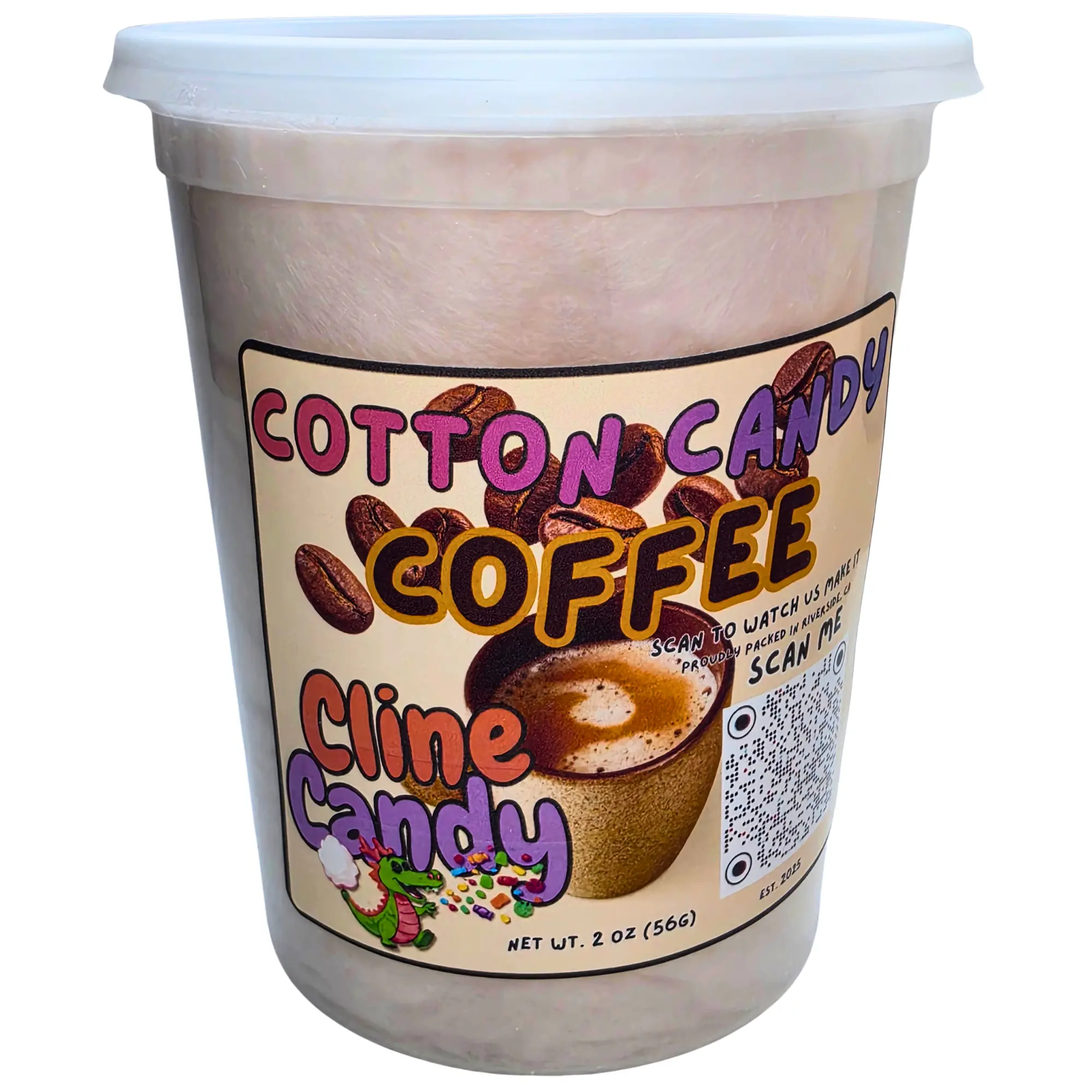 Handmade Large Cotton Candy Containers - Pick Your Flavor (20+ Options Including Blue Raspberry, Watermelon) - Natural Sweet Sugar Snack Candies, Made in Riverside CA