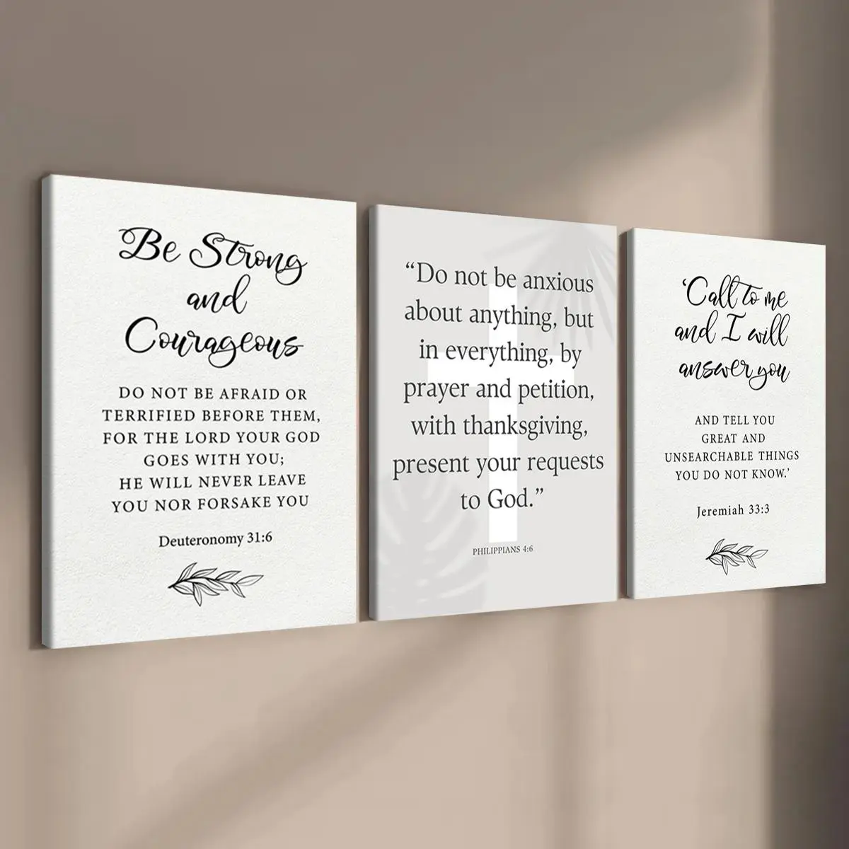 3 Counts Set Wooden Framed Canvas, Religious Bible Verse Quotes Poster, Exquisite Poster, Perfect Living Room Decoration, Modern Art, Fashion Family Poster, Wall Art Decoration, Above Bed Wall Decor, Odorless, Waterproof, Artwork, Quotes Print