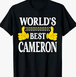 Cameron Surname Team Family Last Name World's Best Cameron T-Shirt THW