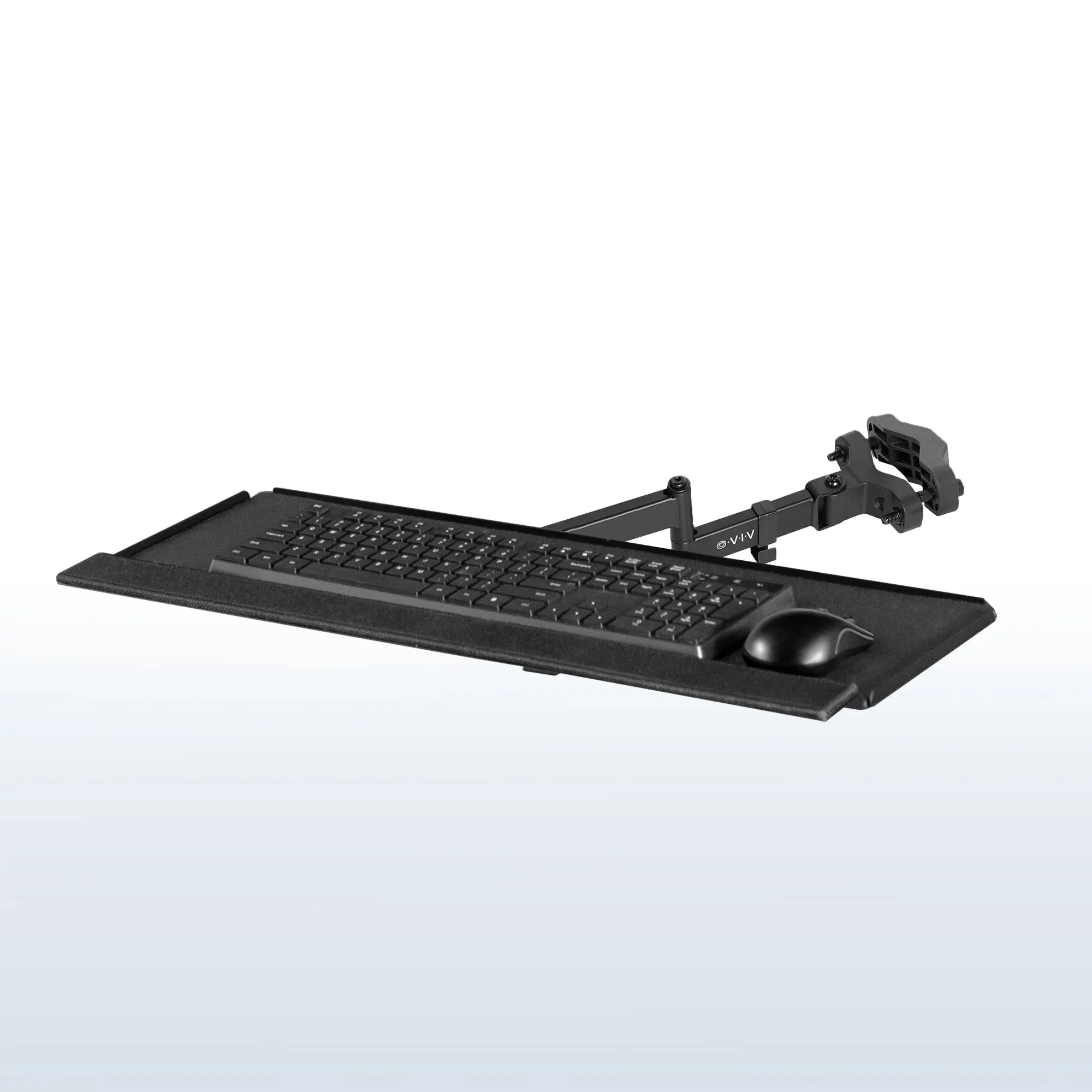 Pole-Mount Tilting Keyboard Tray, Computer Office Equipment Accessory