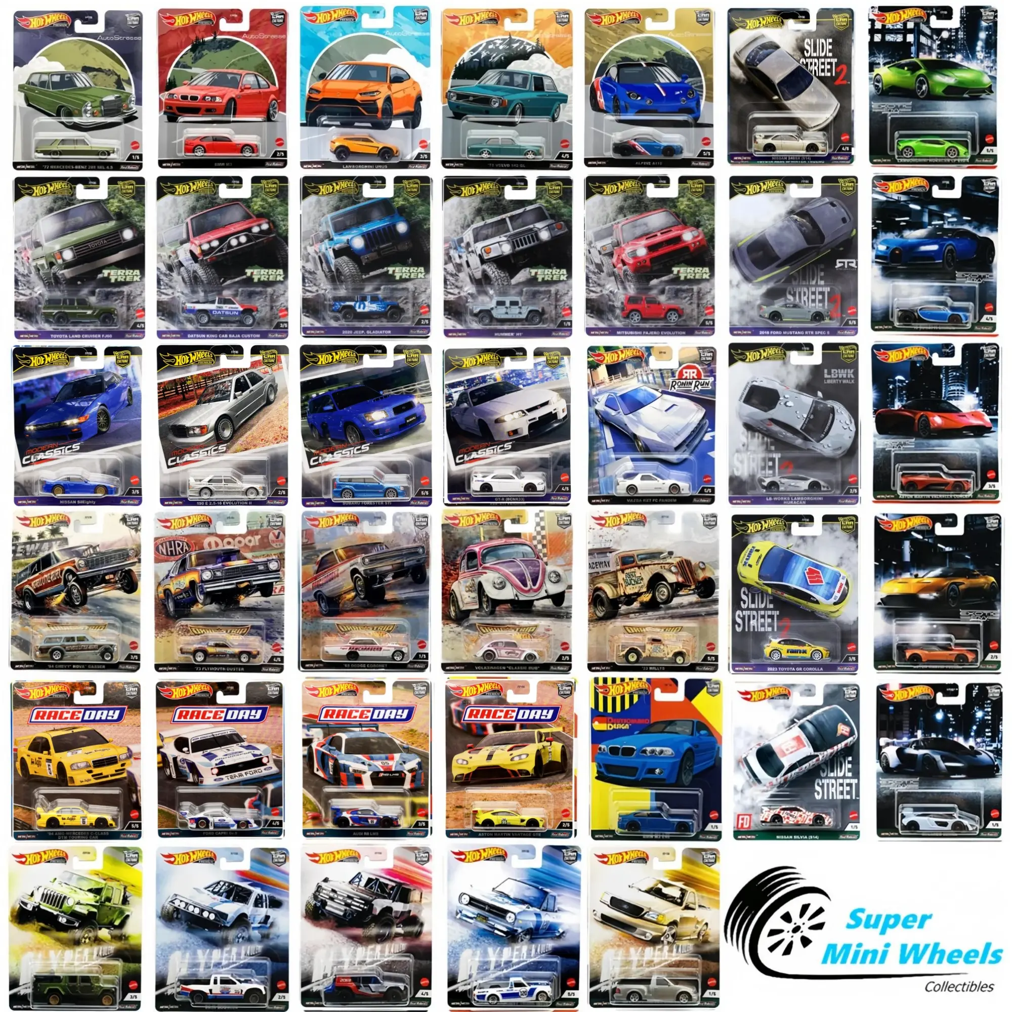 Hot Wheels Premium Car Culture - 1:64 Diecast Car - You Choose Hot Wheels Premium Car Culture - 1:64 Diecast Car - You Choose