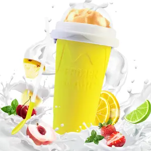 250ML Slushy Cup, Magic Quick Frozen Slushie Maker Cup Cooling Cup Squeeze Cup Slushie Maker, Homemade Milk Shake Ice Cream Maker Turn any Drinks into Slushie Utensils Kitchen