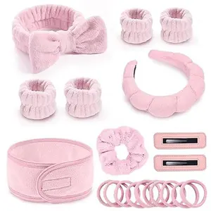 Spa Gift Set: Bubble Headband, Face Wash Headband, Skin Care Wristbands for Ladies and Women