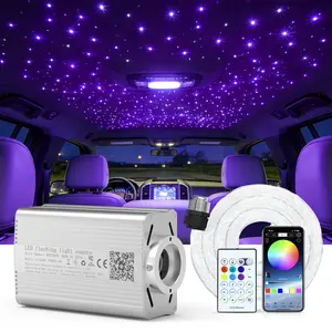 Truck Interior RGBW Star Ceiling , 1200Piece Fiber Optic，16W High Brightness LED Starlight Headliner Kit, Bluetooth APP & Remote Control, Music Sync  For F150 Chevrolet Various Pickup Trucks romantic decorative light Fiber Optic Lamp