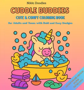 4 Coloring Books Bundle: Dreamy Escape + Mindful Garden + Cuddle Buddies + Self-Love
