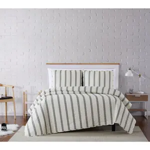 Truly Soft Millennial Stripe King 3-Piece QuiltSet