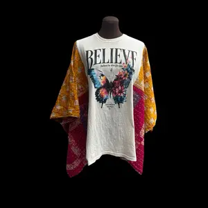 Butterfly Ladies Poncho Shirts Top Womenswear Blouse
