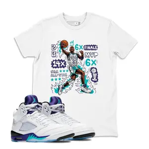 Shirt To Match Jordan Retro Grape 5s - T Shirt Matching Jordan 5 Grape To Match Sneaker MJ Flair 23 T-Shirt