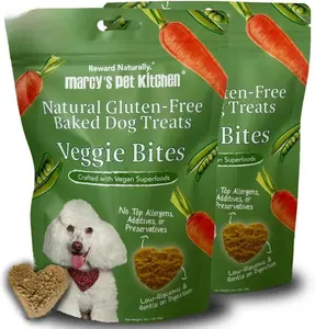 Marcy's Pet Kitchen-Diabetic Dog Treats-Vet Recommend-No Preservatives - Crunchy, Superfoods, All Natural-Vegan Homemade,-Gluten Free-for Sensitive Stomachs-Made in The USA Only (2 Pack - Veggie)