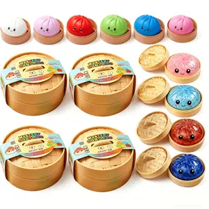 10pcs 2026 Glitter Dumpling Squishy Blind Box - 8 Styles to Collect, Soft Steamer Bun Sensory Fidget Toy for Stress Relief