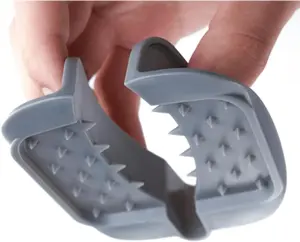 Mandoline Slicer Safety Hand Guard – Ergonomic Non-Slip Food Holder for Safe & Easy Fruit and Vegetable Slicing (Gray)